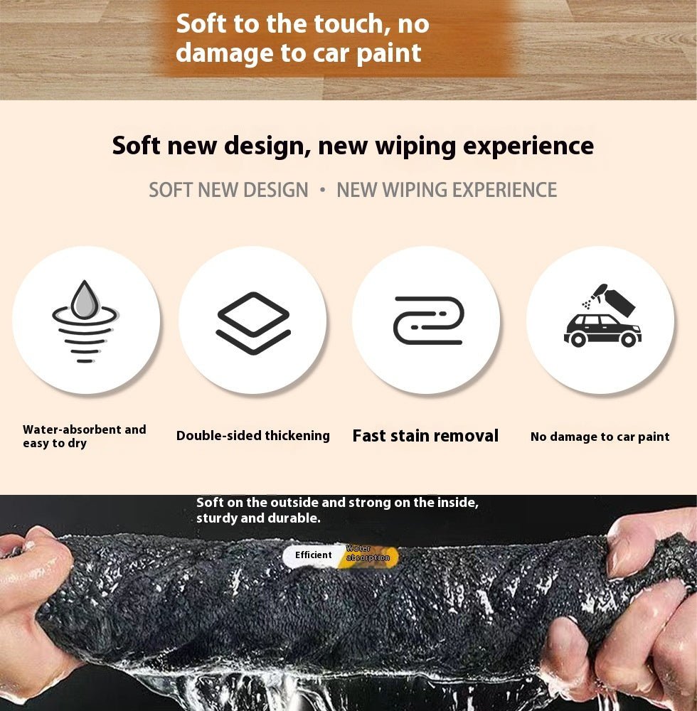 Towel Microfiber Car Beauty Car Towel Not Easy To Shed Hair Thickened Absorbent Seamless Car Cleaning Cloth - Auto Clean Pro