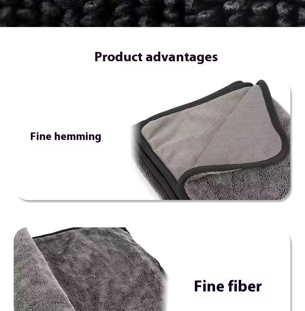 Towel Microfiber Car Beauty Car Towel Not Easy To Shed Hair Thickened Absorbent Seamless Car Cleaning Cloth - Auto Clean Pro