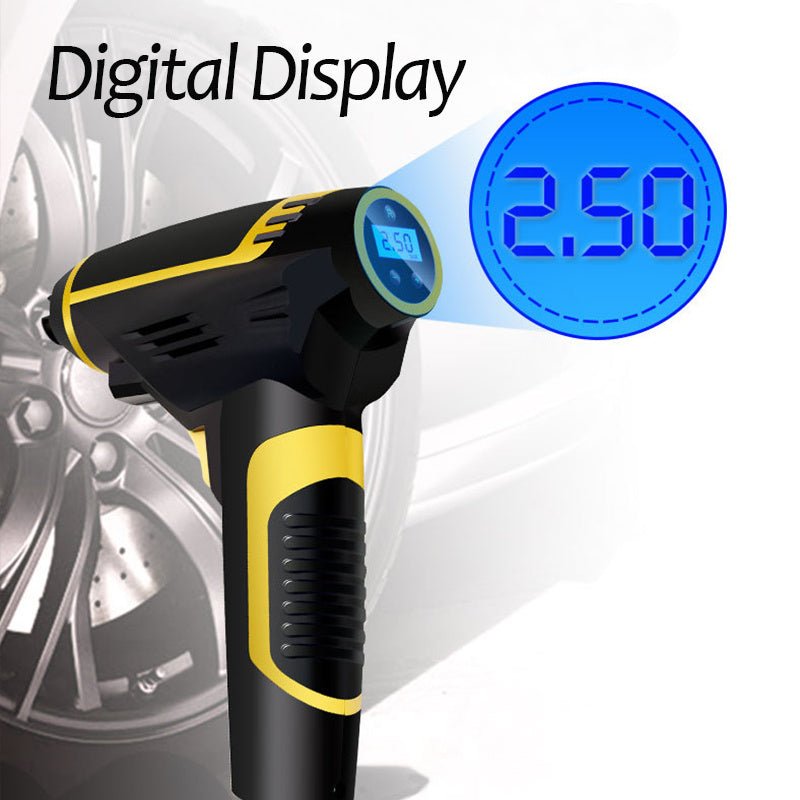 Automatic Portable Handheld Digital LED Smart Car Air Compressor - Auto Clean Pro