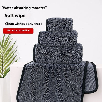 Towel Microfiber Car Beauty Car Towel Not Easy To Shed Hair Thickened Absorbent Seamless Car Cleaning Cloth - Auto Clean Pro